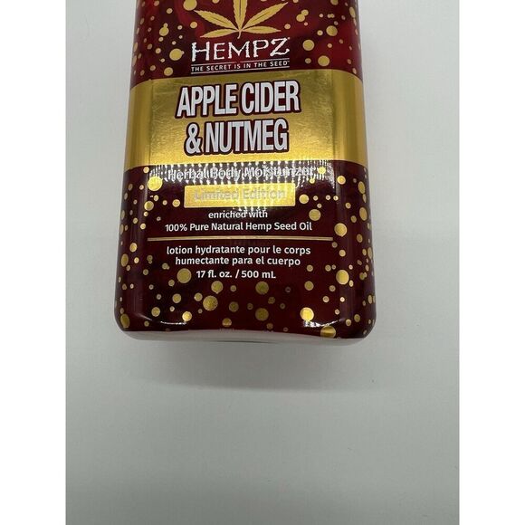 HEMPZ APPLE CIDER & NUTMEG HERBAL BODY MOISTURIZER 17OZ NEW 2024 LIMITED EDITION - Picture 4 of 5